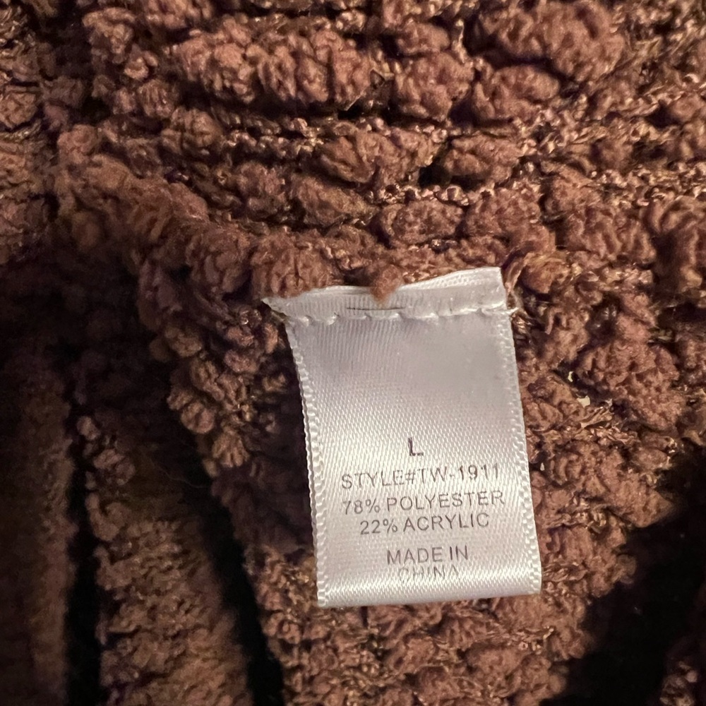 Zenana Textured Brown Sweater - Picture 4 of 7